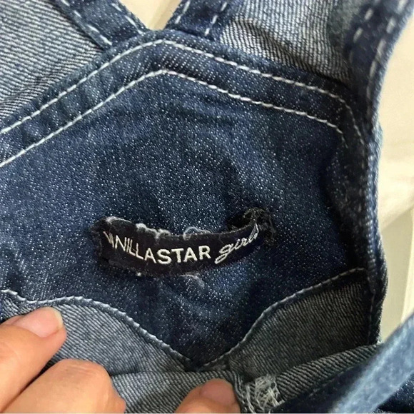 GUC Vanilla Star Girls denim overall dress. Size 12 big kid.One tiny paint stain - Picture 6 of 8